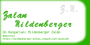 zalan mildenberger business card